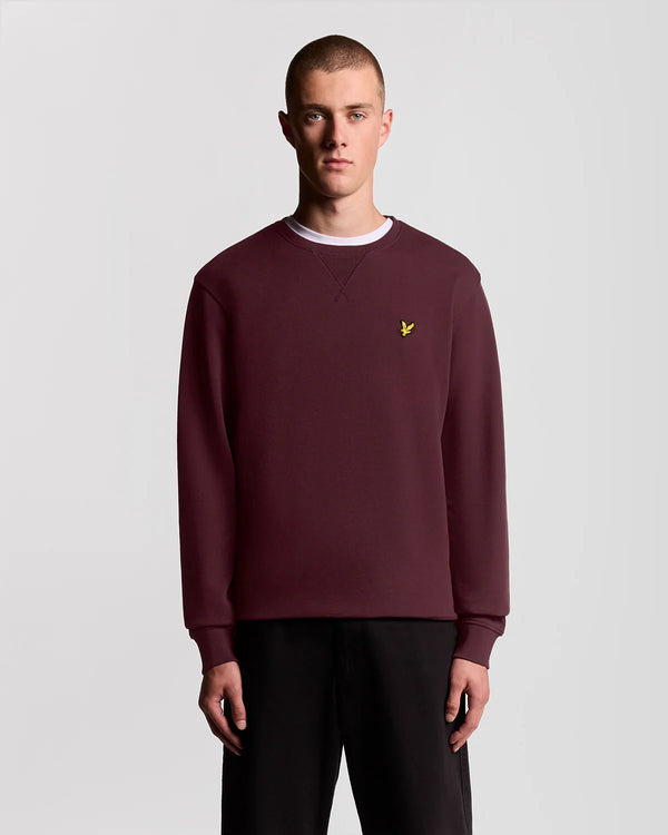 Lyle & Scott Crew Neck Sweat Burgundy