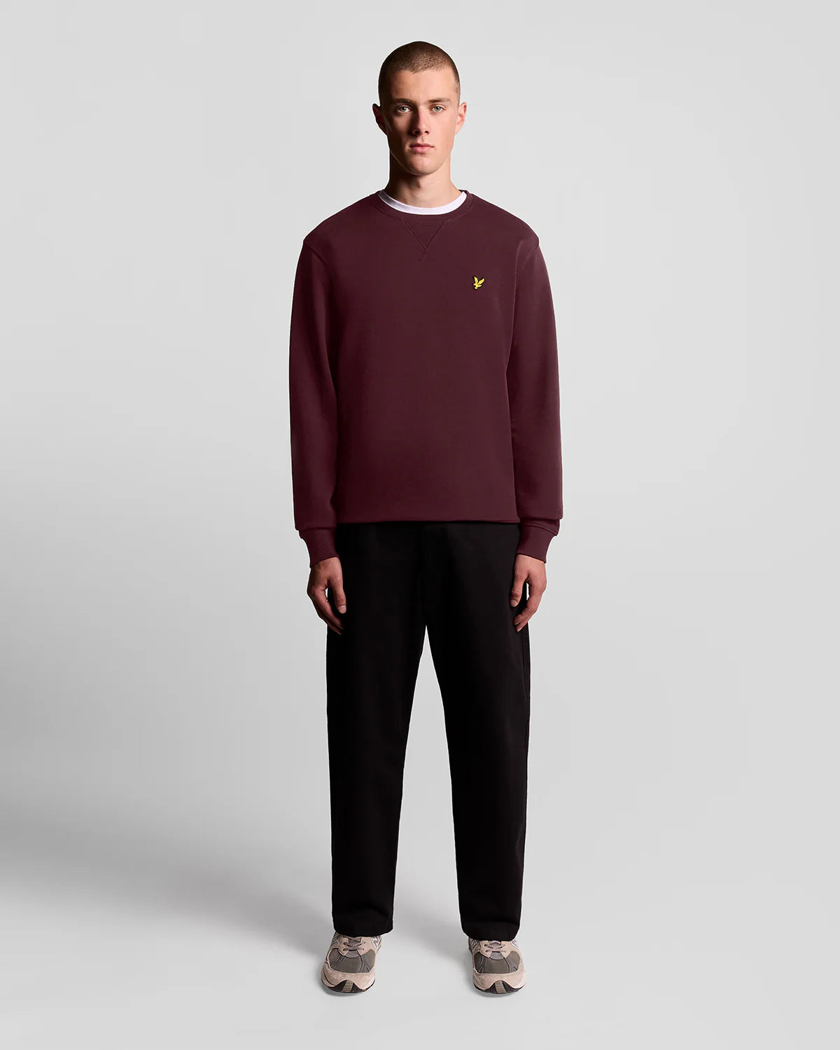 Lyle & Scott Crew Neck Sweat Burgundy