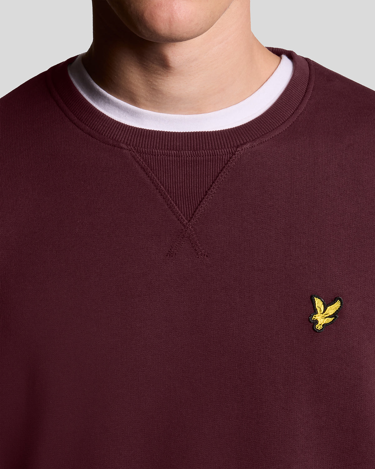 Lyle & Scott Crew Neck Sweat Burgundy