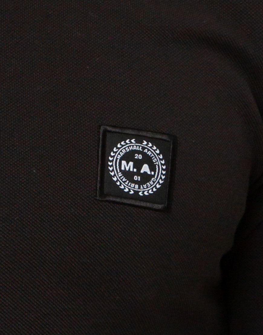 Marshall Artist L/S Siren Embroidered Logo Polo Black