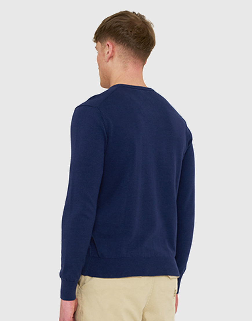 Marshall Artist Siren Knitted Crewneck Jumper Navy