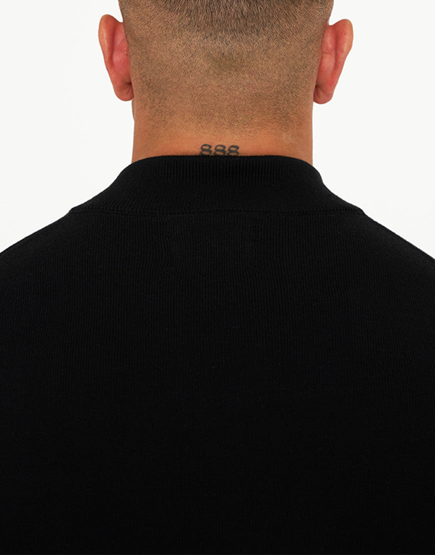 Marshall Artist Siren 1/4 Zip Knitted Jumper Black