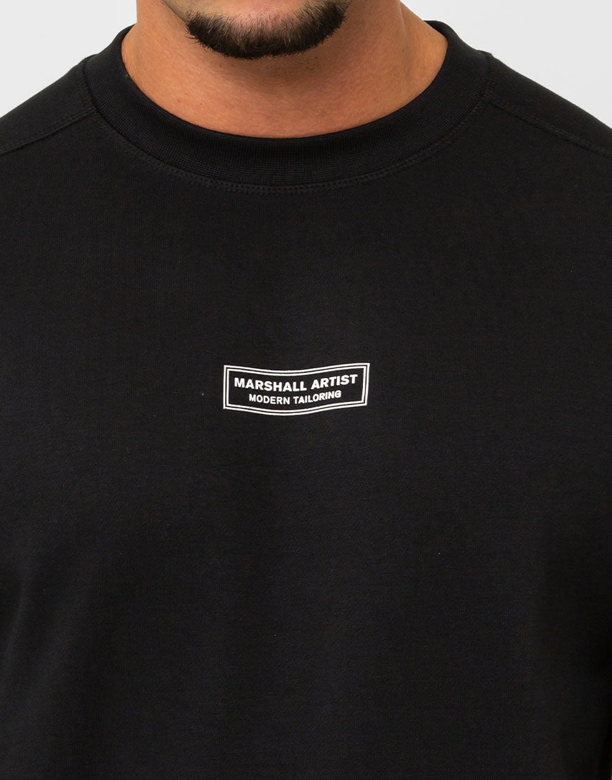 Marshall Artist Siren Box Crew Sweat in Black