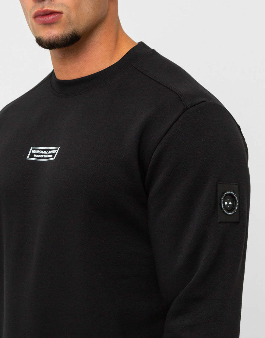Marshall Artist Siren Box Crew Sweat in Black
