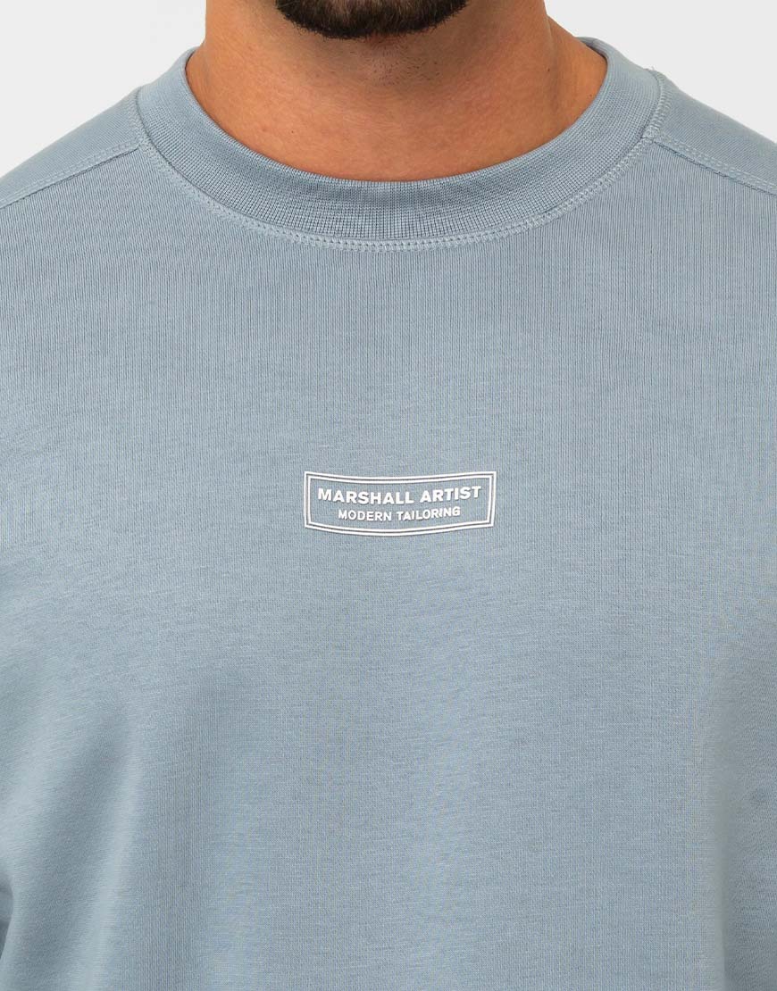 Marshall Artist Siren Box Crew Sweat in Nardo Grey