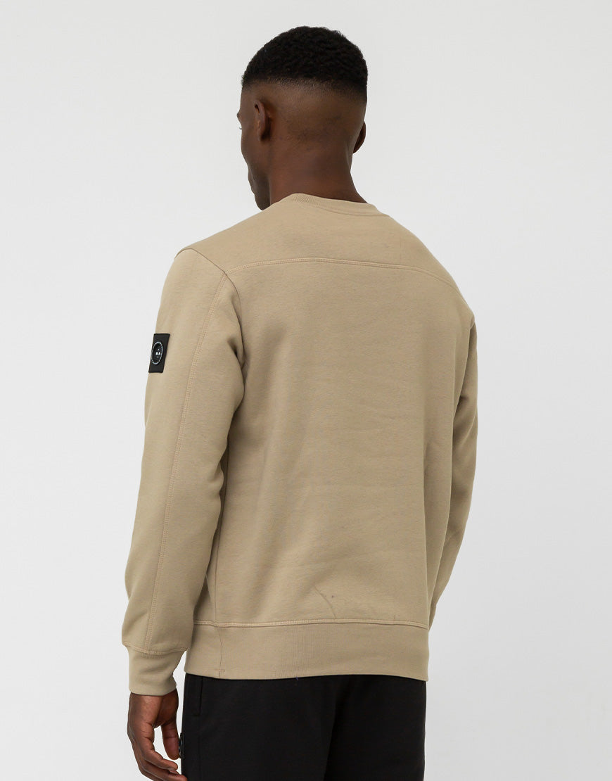 Marshall Artist Siren Box Crew Sweat in Stone