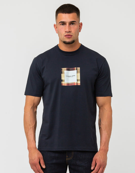 Marshall Artist Carter House Box Check T-Shirt Navy