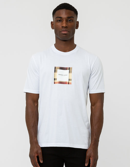 Marshall Artist Carter House Box Check T-Shirt White