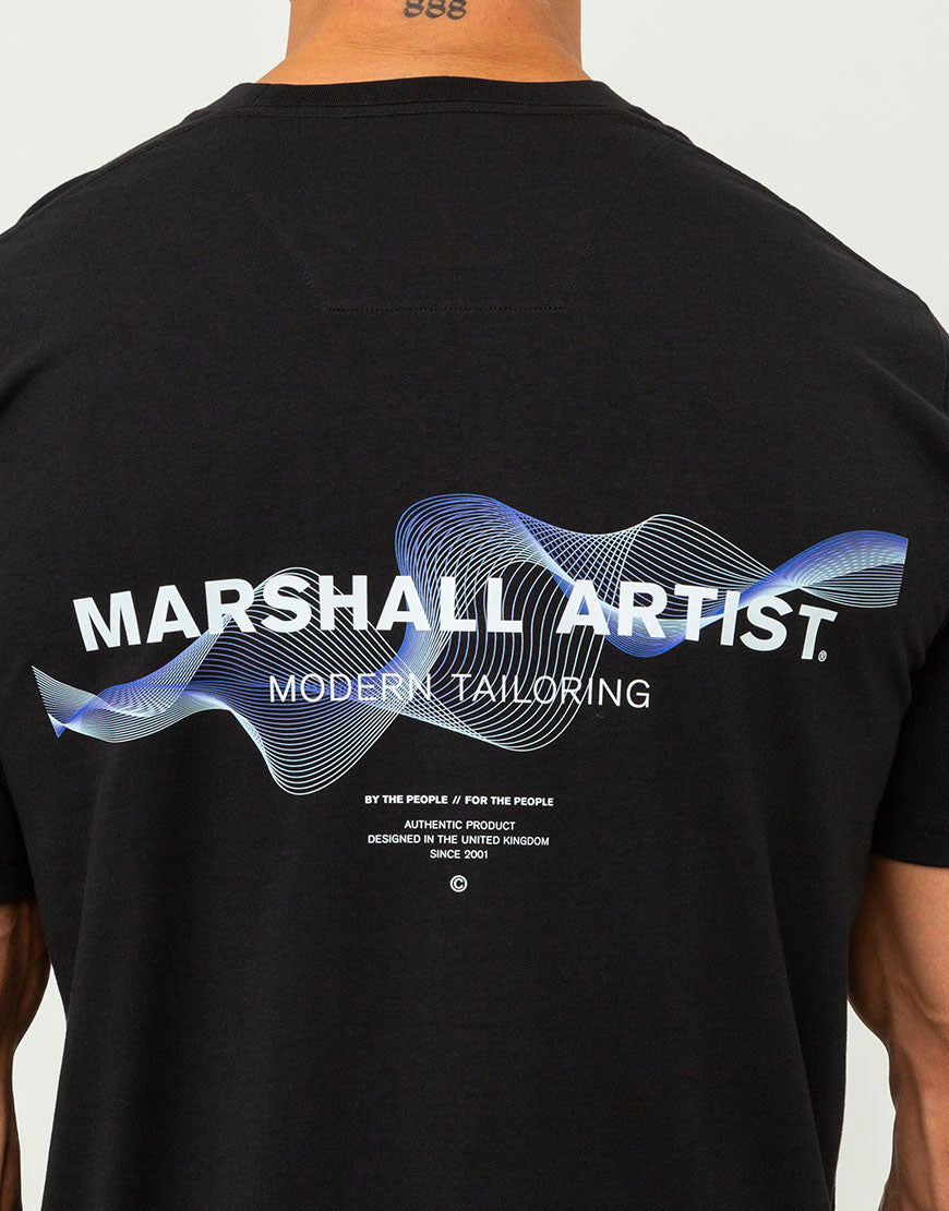 Marshall Artist Wireframe Back Graphic T-Shirt Black