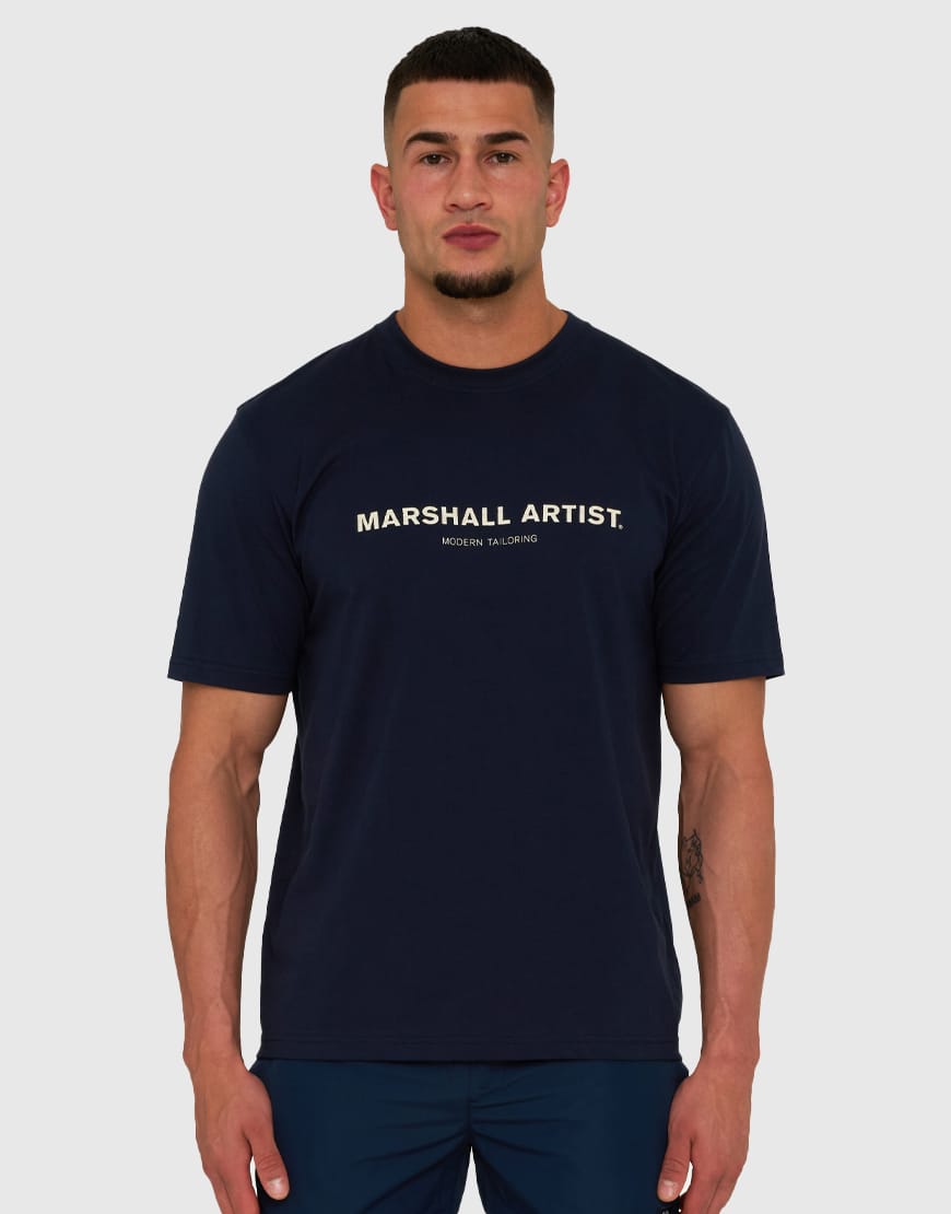 Marshall Artist Coastal Erosion T-Shirt Navy