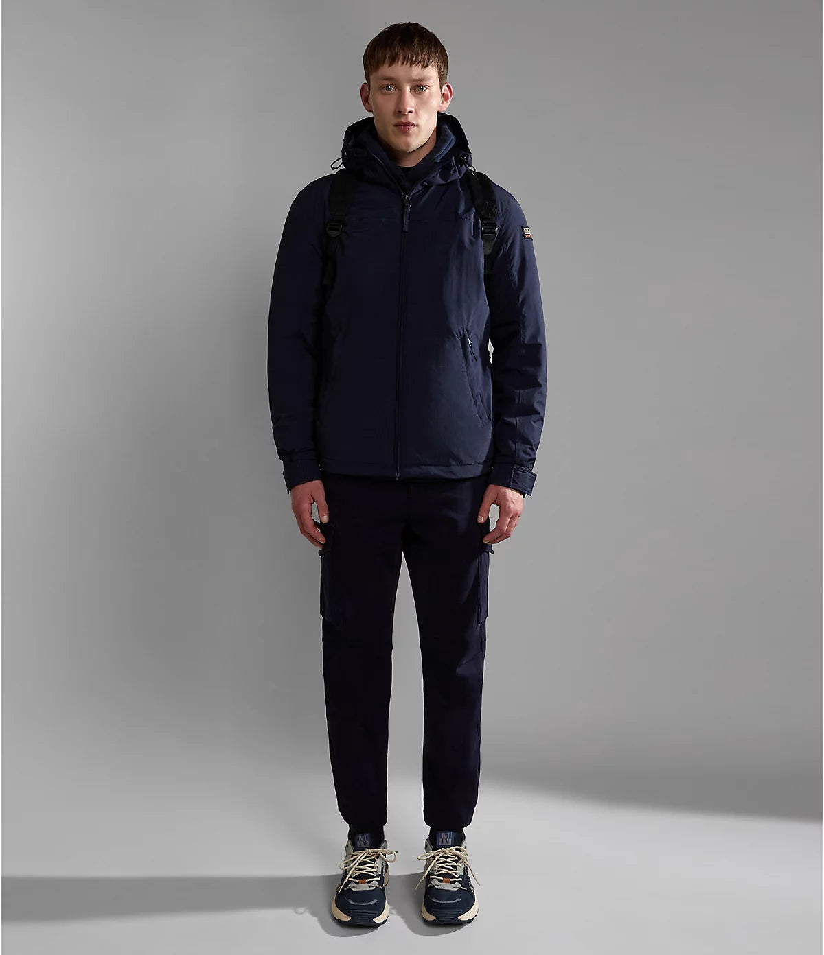 Napapijri Shelter Hooded Zip Jacket in Dark Blue