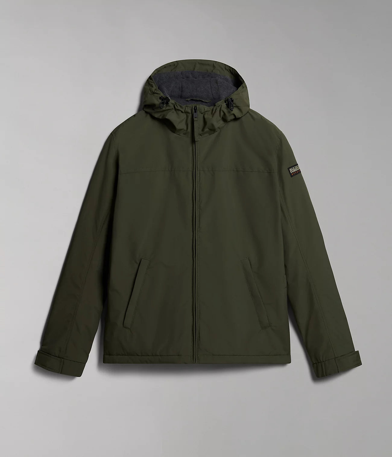 Napapijri Shelter Hooded Zip Jacket in Green Depths