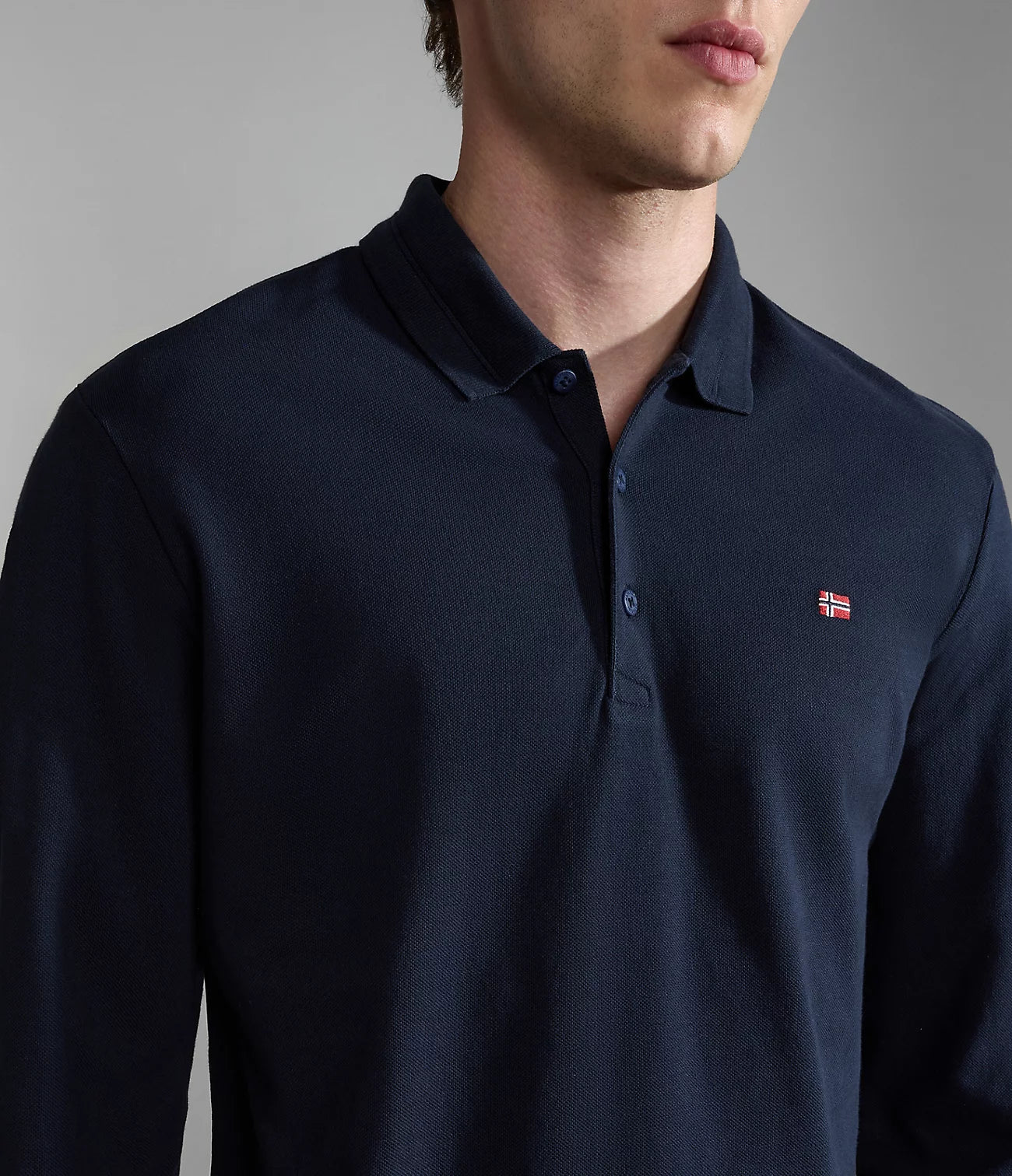 Napapijri Ealis Long Sleeved Polo Blue Marine