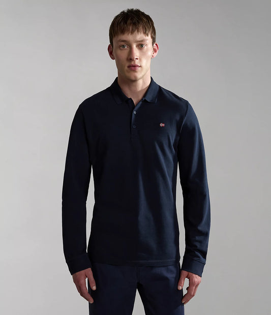 Napapijri Ealis Long Sleeved Polo Blue Marine