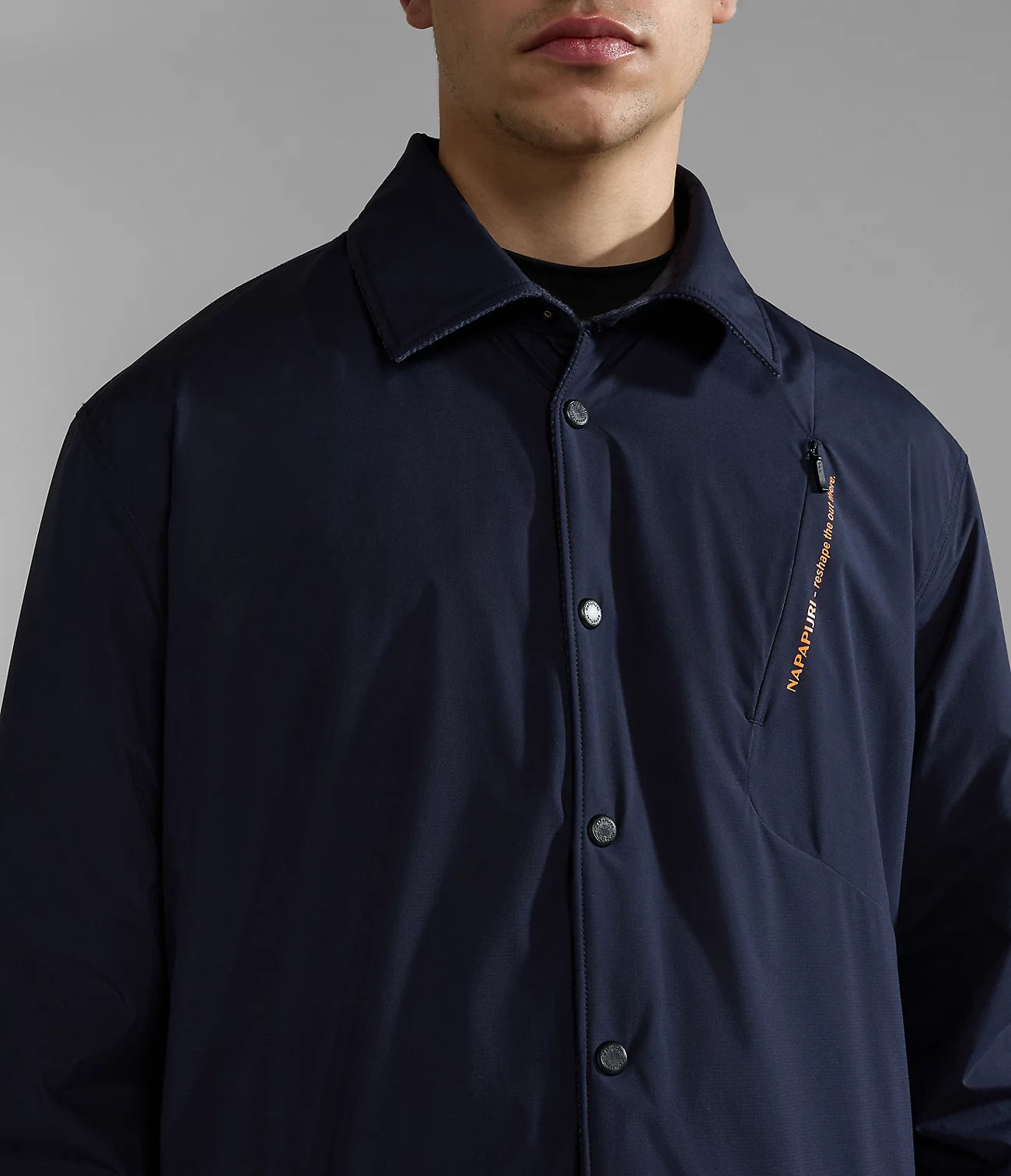 Napapijri Reversible Kerguelen overshirt in Dark Blue