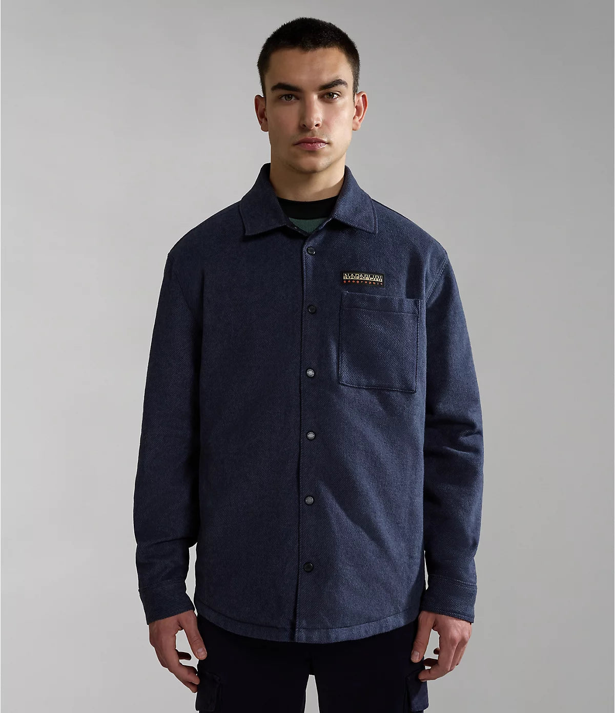 Napapijri Reversible Kerguelen overshirt in Dark Blue
