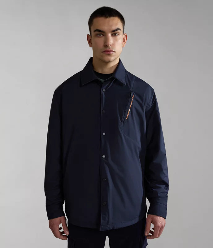 Napapijri Reversible Kerguelen overshirt in Dark Blue