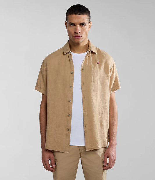 Napapijri G-Linen S/S Shirt BEIGE