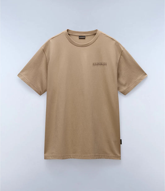 Napapijri Albula Short Sleeve T-Shirt in Beige