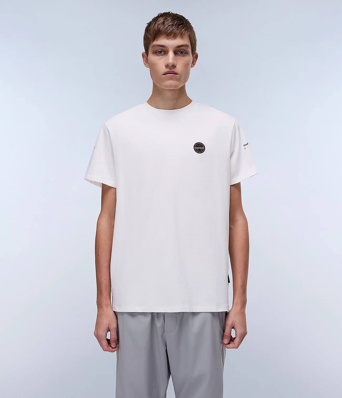 Napapijri Badge Short Sleeve T-Shirt White