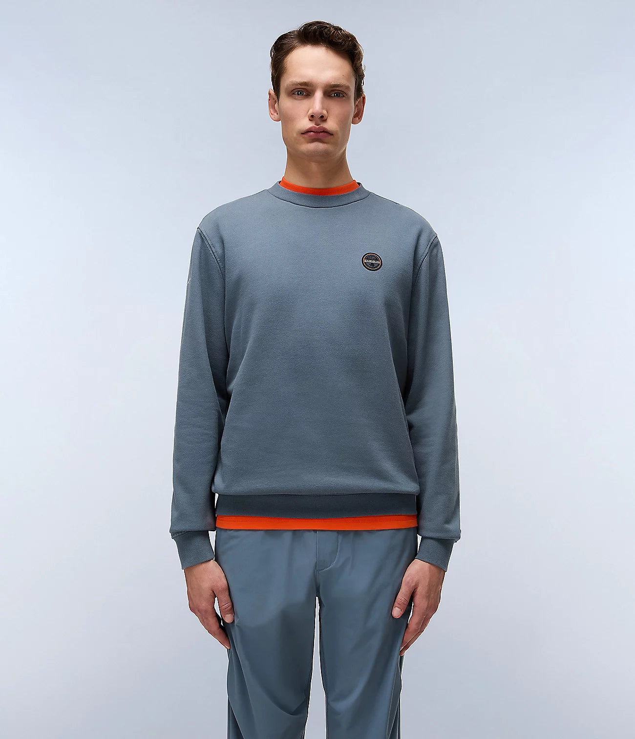 Napapijri Badge Summer Sweatshirt in Grey