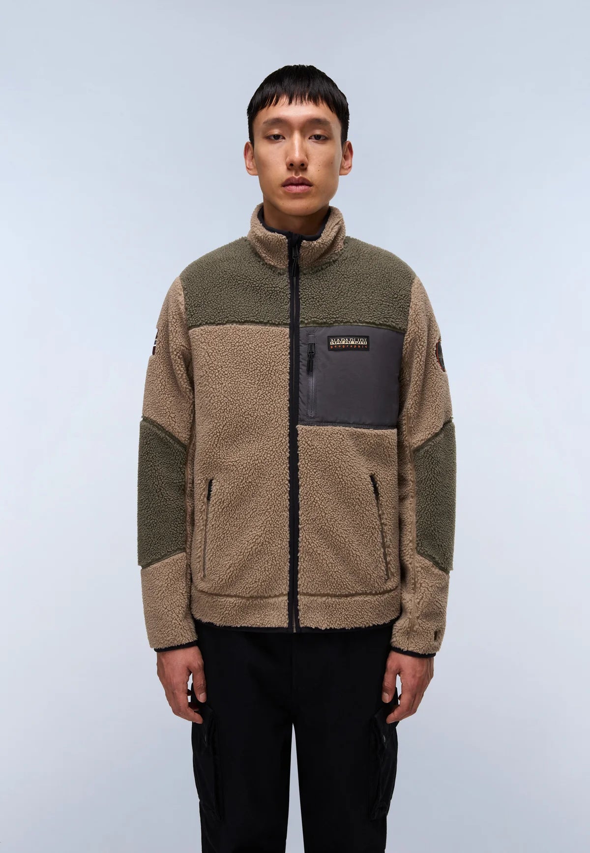 Napapijri Yupik Zip Fleece Multi Brown/Green
