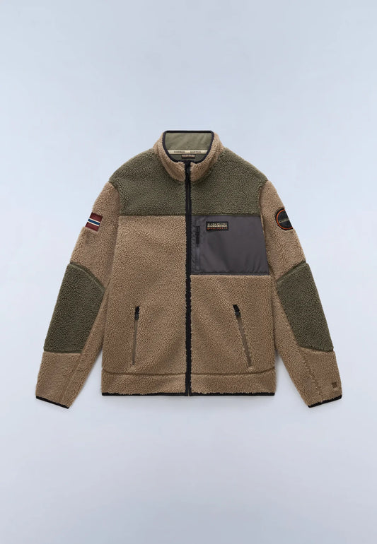 Napapijri Yupik Zip Fleece Multi Brown/Green