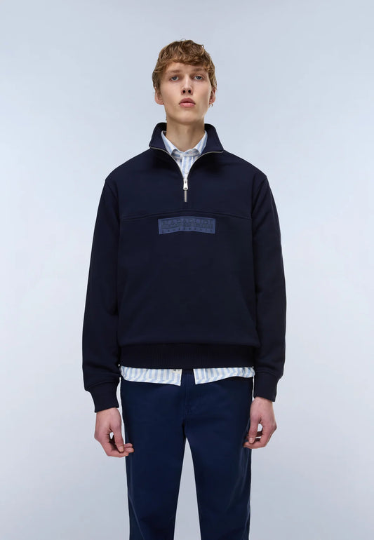 Napapijri Box Logo HZ Sweat Blue Marine