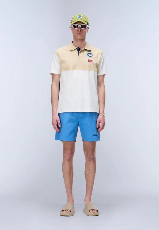 Napapijri V-Box Logo Swimming Trunks Light Blue Jasper