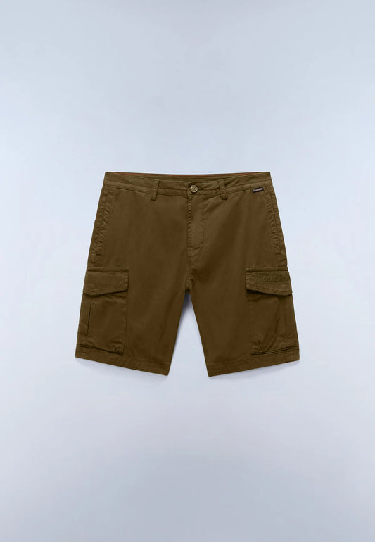 Napapijri Deline Embroidered Logo Cargo Shorts Dark Olive