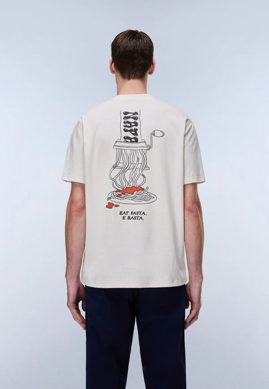 Napapijri Sol Eat Pasta T-Shirt White Whisper