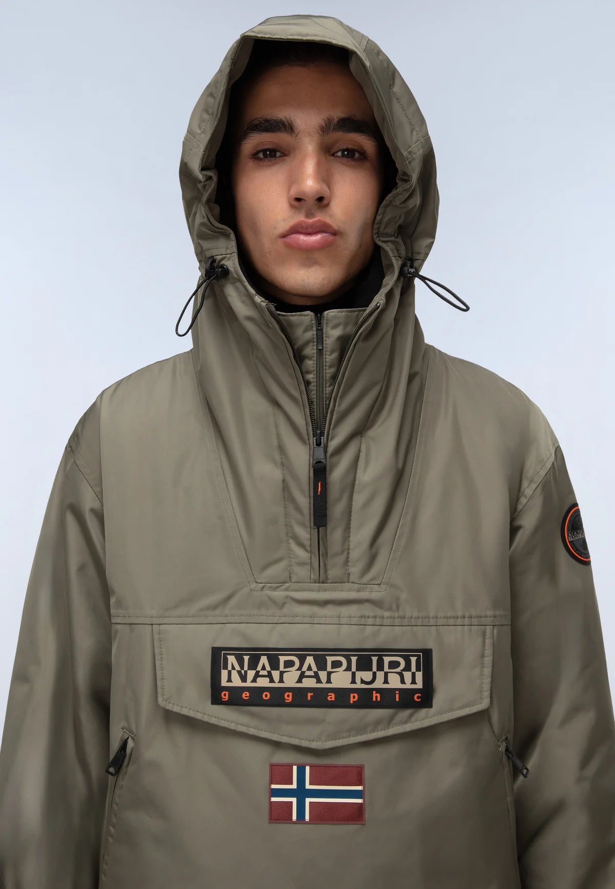 Napapijri Rainforest Next Anorak Jacket in Tea Leaf Green
