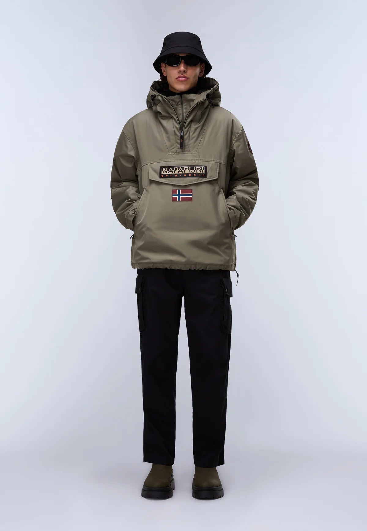 Napapijri Rainforest Next Anorak Jacket in Tea Leaf Green