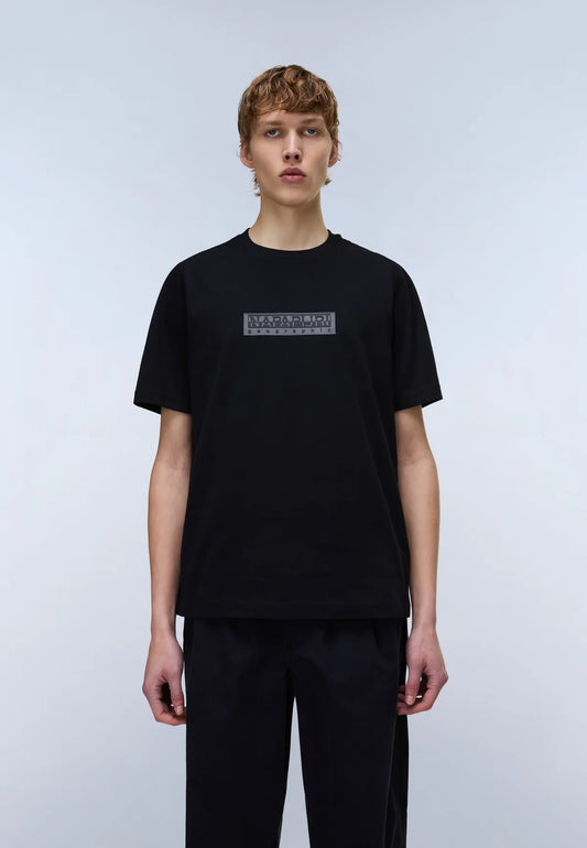Napapijri Box Logo T-Shirt Black Beauty