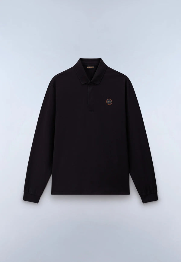 Napapijri Badge L/S Polo Black Beauty