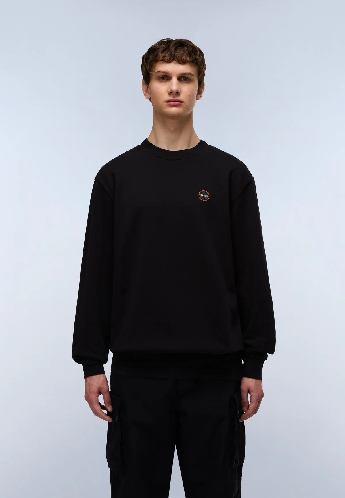Napapijri Badge Crew Loopback Sweat Black Beauty