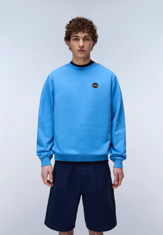 Napapijri Badge Crew Sweat Blue Jasper