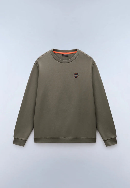 Napapijri Badge Crew Loopback Sweat Tea Leaf Green