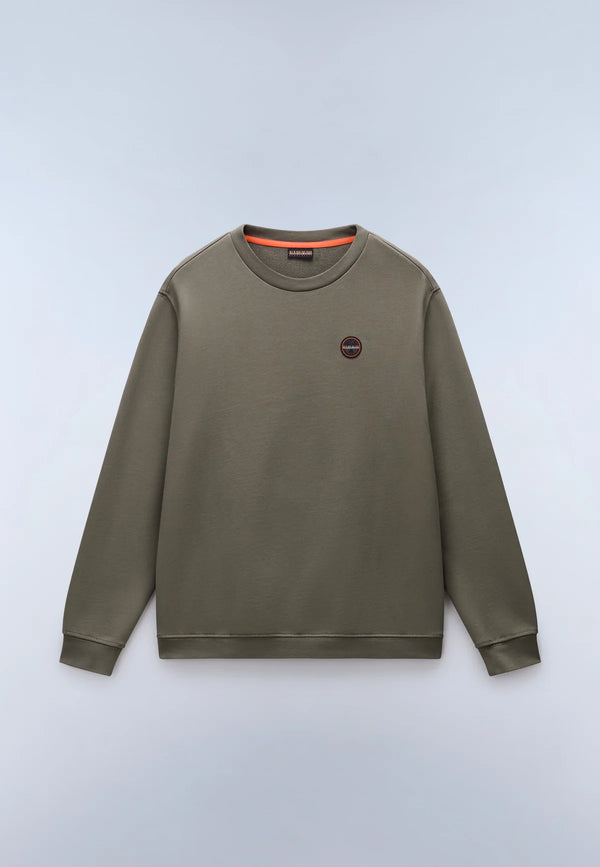 Napapijri Badge Crew Loopback Sweat Tea Leaf Green
