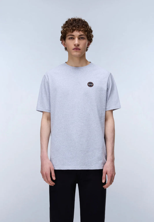 Napapijri S-Badge T-Shirt Light Grey Melange