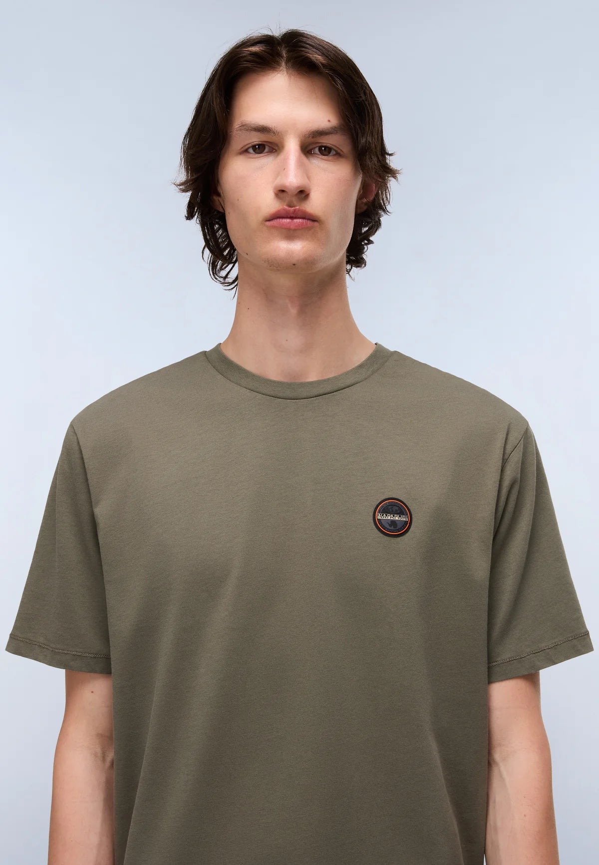 Napapijri S-Badge Short Sleeve T-Shirt Green Tea Leaf