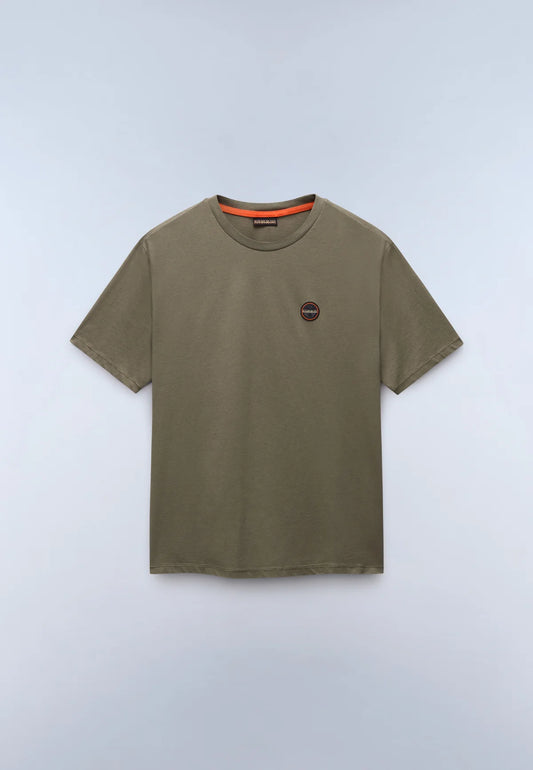Napapijri S-Badge Short Sleeve T-Shirt Green Tea Leaf