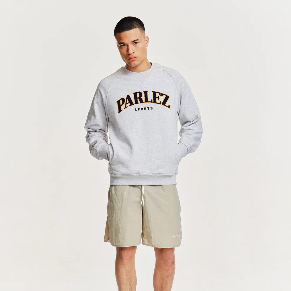 Parlez Varsity Crew Sweat Heather Grey