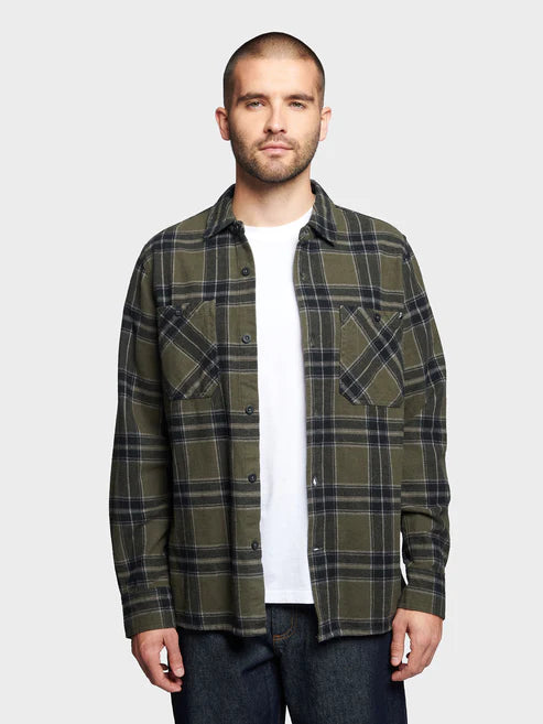 Penfield Checked Polar Fleece Jacket Forest Night