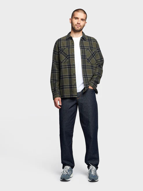 Penfield Checked Polar Fleece Jacket Forest Night