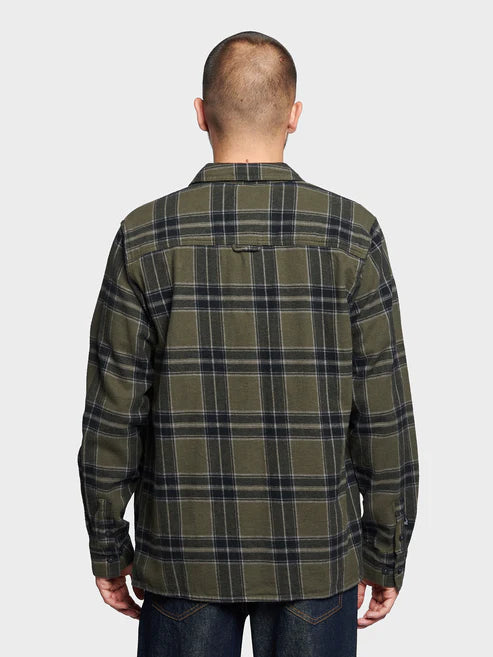 Penfield Checked Polar Fleece Jacket Forest Night