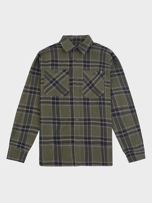 Penfield Checked Polar Fleece Jacket Forest Night