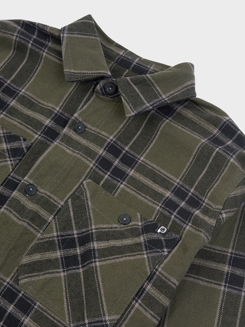 Penfield Checked Polar Fleece Jacket Forest Night