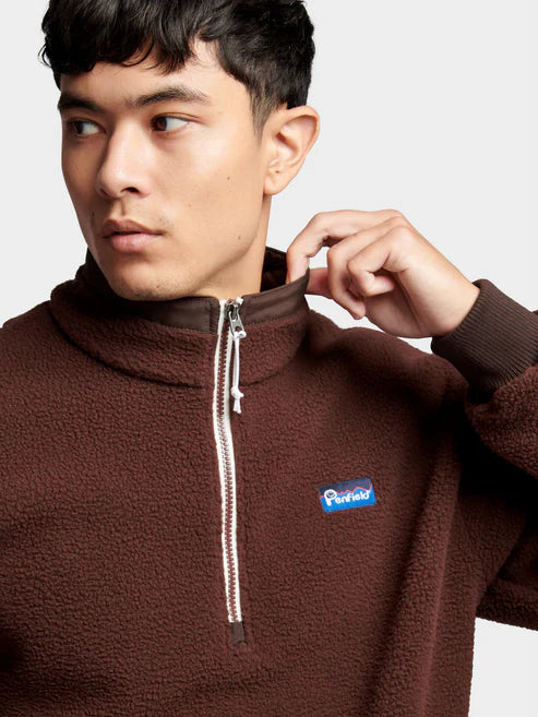 Penfield Mattawa 1/4 Zip Fleece Top Chicory Coffee