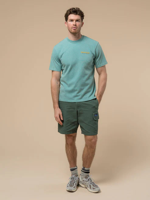 Penfield Whale Scene Back Graphic T-Shirt Dusty Turquoise